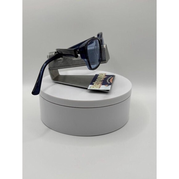 Vintage Y2K Eyeglasses | NOS Mini Cat Eye Style Monochrome Blue Made in Germany - Picture 10 of 10